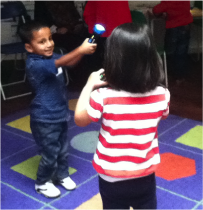 We have been interested in different coloured lights.